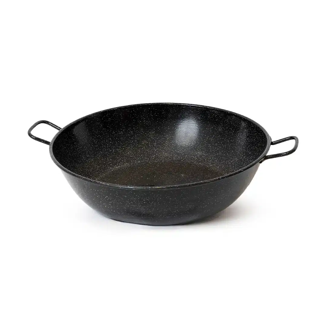 Paellera esmaltada honda